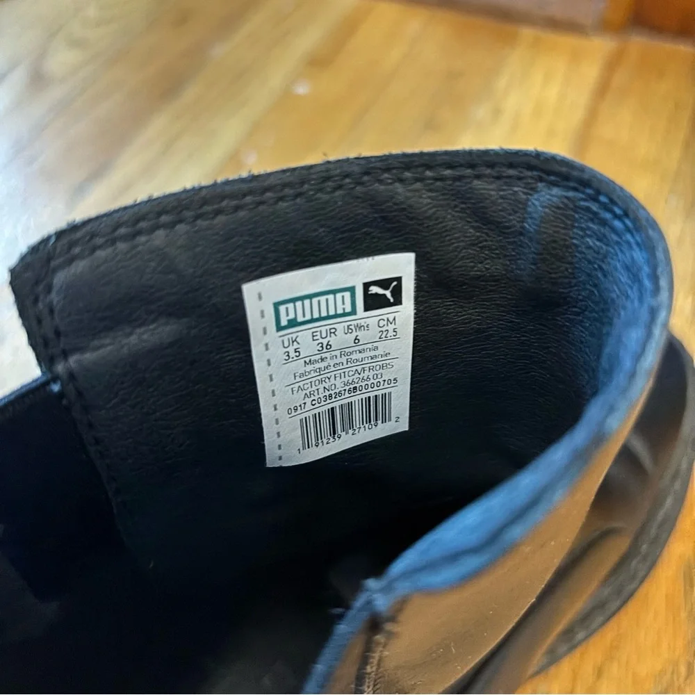 FENTY Puma CHELSEA Black Leather Boots - Picture 4 of 4